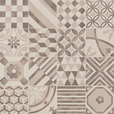 Marazzi Block 6" X 6" Deco Wht/Grg/Mocha