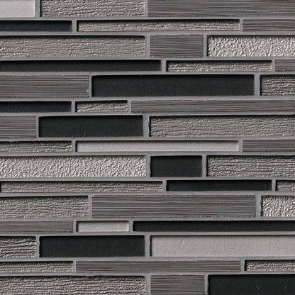 MS International Decorative Mosaic 12" x 12" Interlocking Metro Gris 