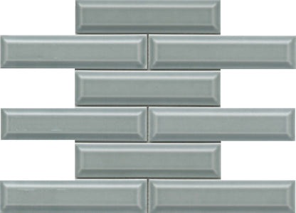Emser Kinetic 11"x12" Beveled Mosaic 1.79"X7.68" Polished Gray