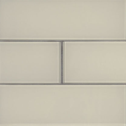 MS International Decorative Mosaic 12" x 12" Subway 4" x 12" Snowcap White