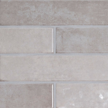 MS International Renzo 12" x 12" Mosaic 3" x 12" Sterling