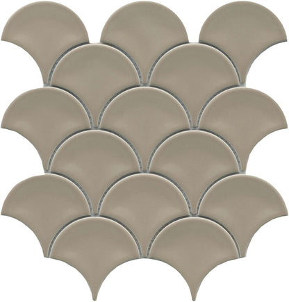 Emser Reward 10"x11" Fan Mosaic 3"x4" Polished Taupe