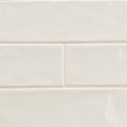 MS International Urbano 12" x 12" Subway 4" x 12" Glossy  Crema