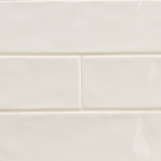 MS International Urbano 12" x 12" Subway 4" x 12" Glossy  Crema