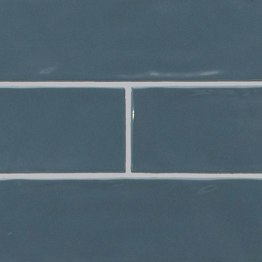 MS International Urbano 12" x 12" Subway 4"x 12" Glossy Navy