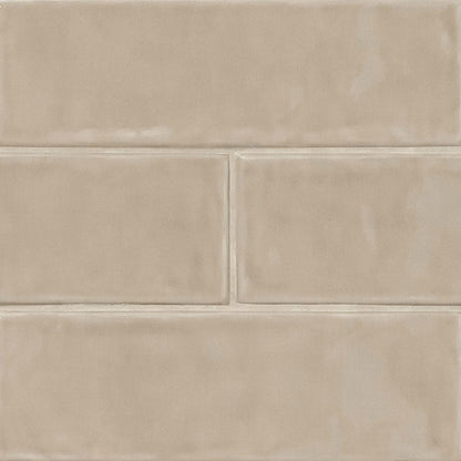 MS International Urbano 12" x 12" Subway 4" x 12" Glossy  Warm Concrete