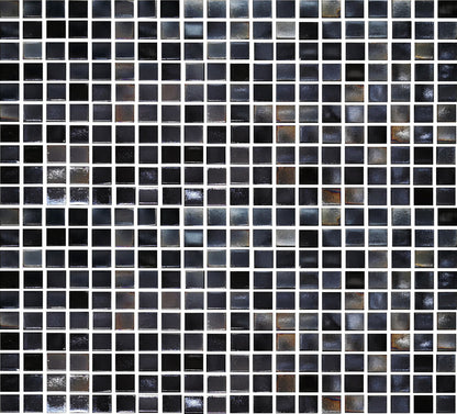 Emser Galore 13"x13" Mosaic 0.625"X0.625" Polished Black