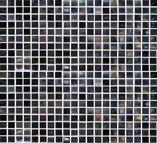 Emser Galore 13"x13" Mosaic 0.625"X0.625" Polished Black