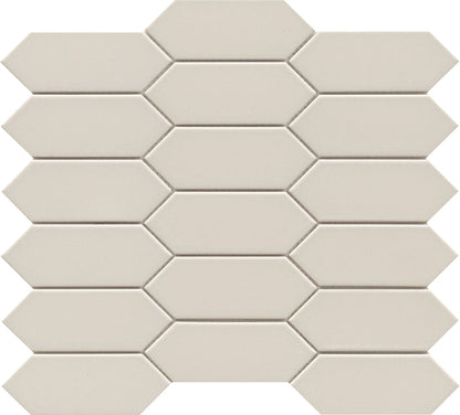 Emser Catch 11"x13" Picket Mosaic 2"x5" Polished Fawn Glossy