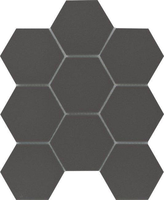 Emser Source 9"x10" Hexagon Mosaic 3" Black